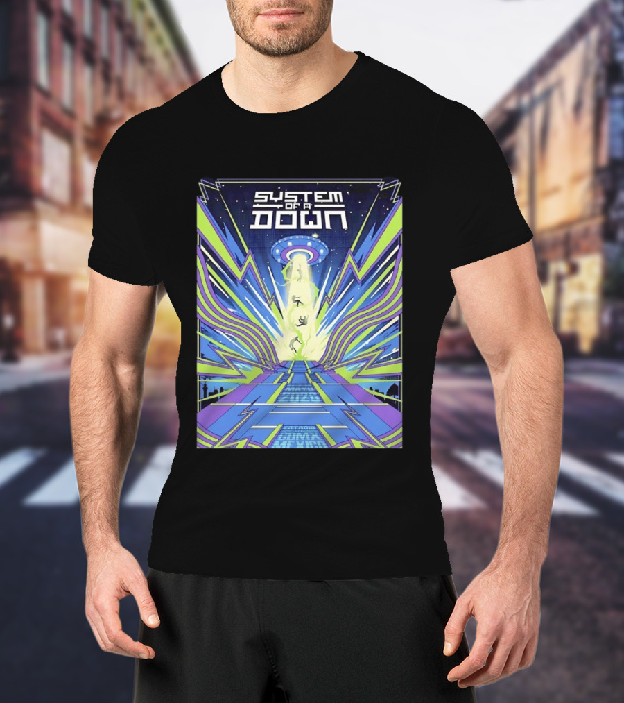 UFO Spaceship System Of A Down CDMX Mexico At Estadio GNP Seguros T-Shirt
