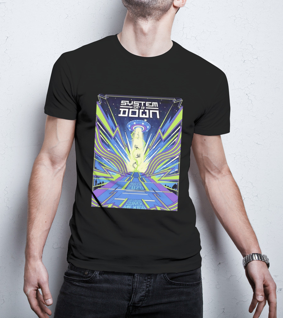 UFO Spaceship System Of A Down CDMX Mexico At Estadio GNP Seguros T-Shirt