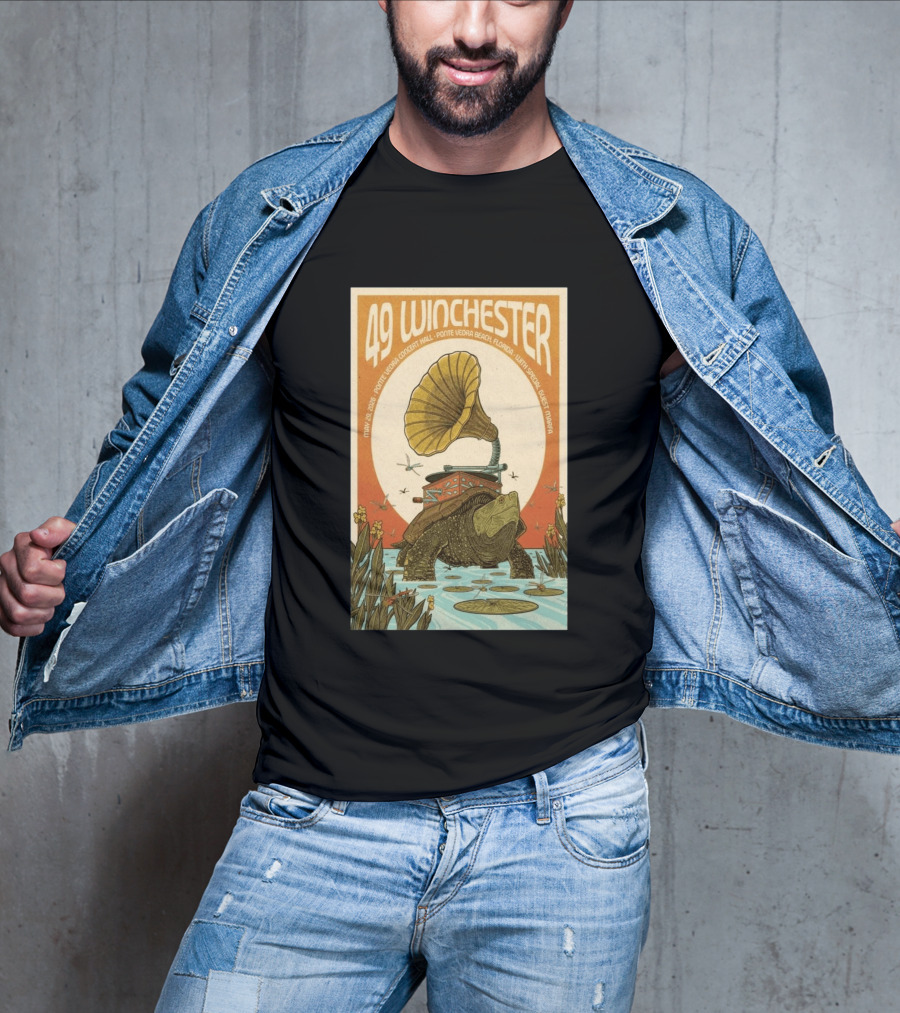 49 Winchester May 29 2026 Ponte Vedra Concert Hall Florida Vintage Phonograph Tortoise T-Shirt