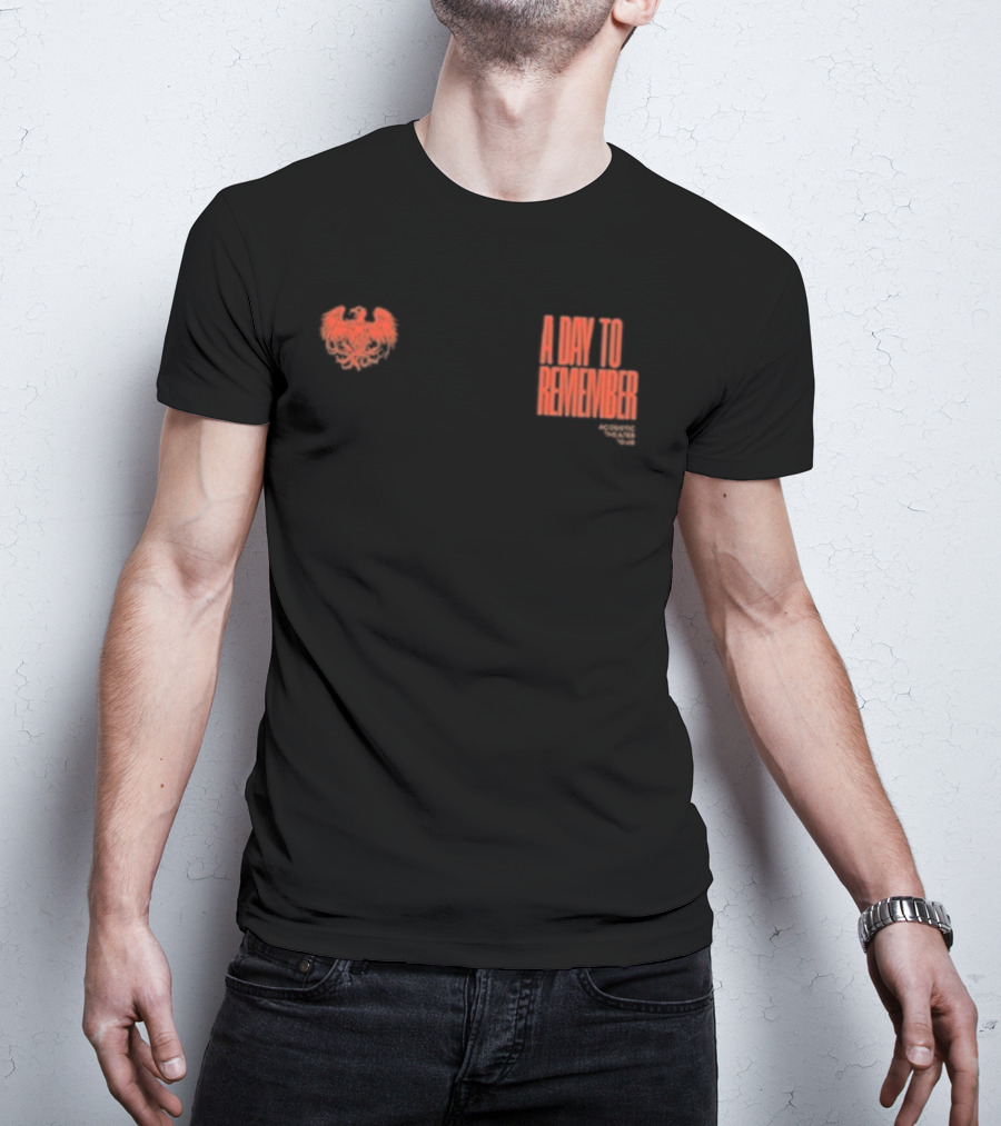 A Day To Remember Reassembled The Acoustic Theater Tour Orange Heart T-Shirt