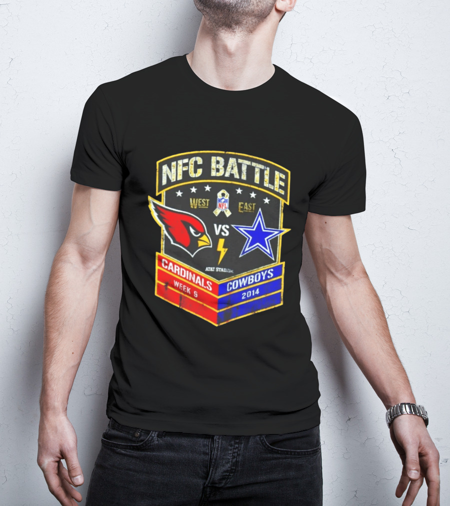 NFC Battle Cardinals Vs Cowboys 2014 Week 9 West East AT&T Stadium T-Shirt