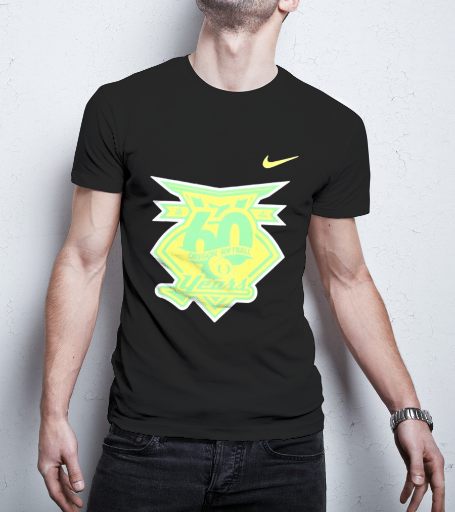 Oregon Softball 60 Years Anniversary Club Nike T-Shirt
