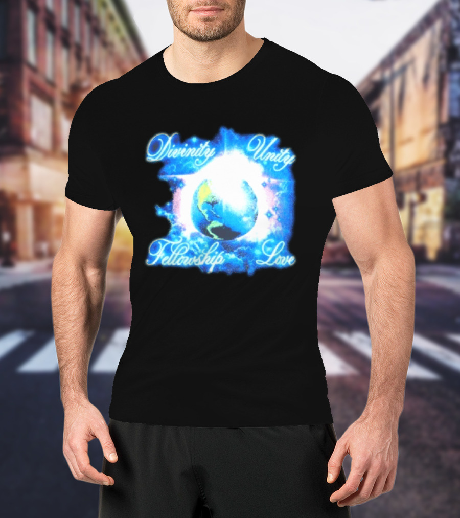 Divinity Unity Fellowship Love Earth Glow T-Shirt