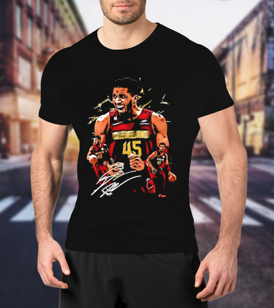 Donovan Mitchell Cleveland Cavaliers NBA Number 45 Player T-Shirt