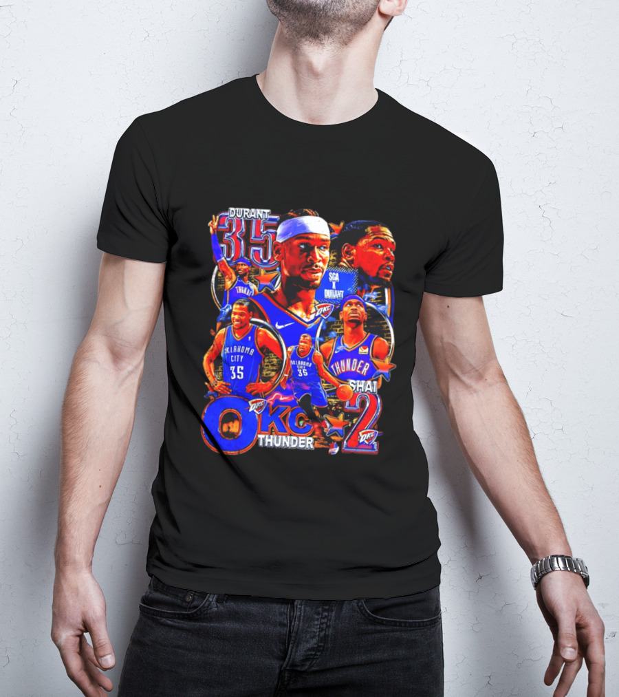 Oklahoma City Thunder Durant 35 Shai 2 OKC Team T-Shirt