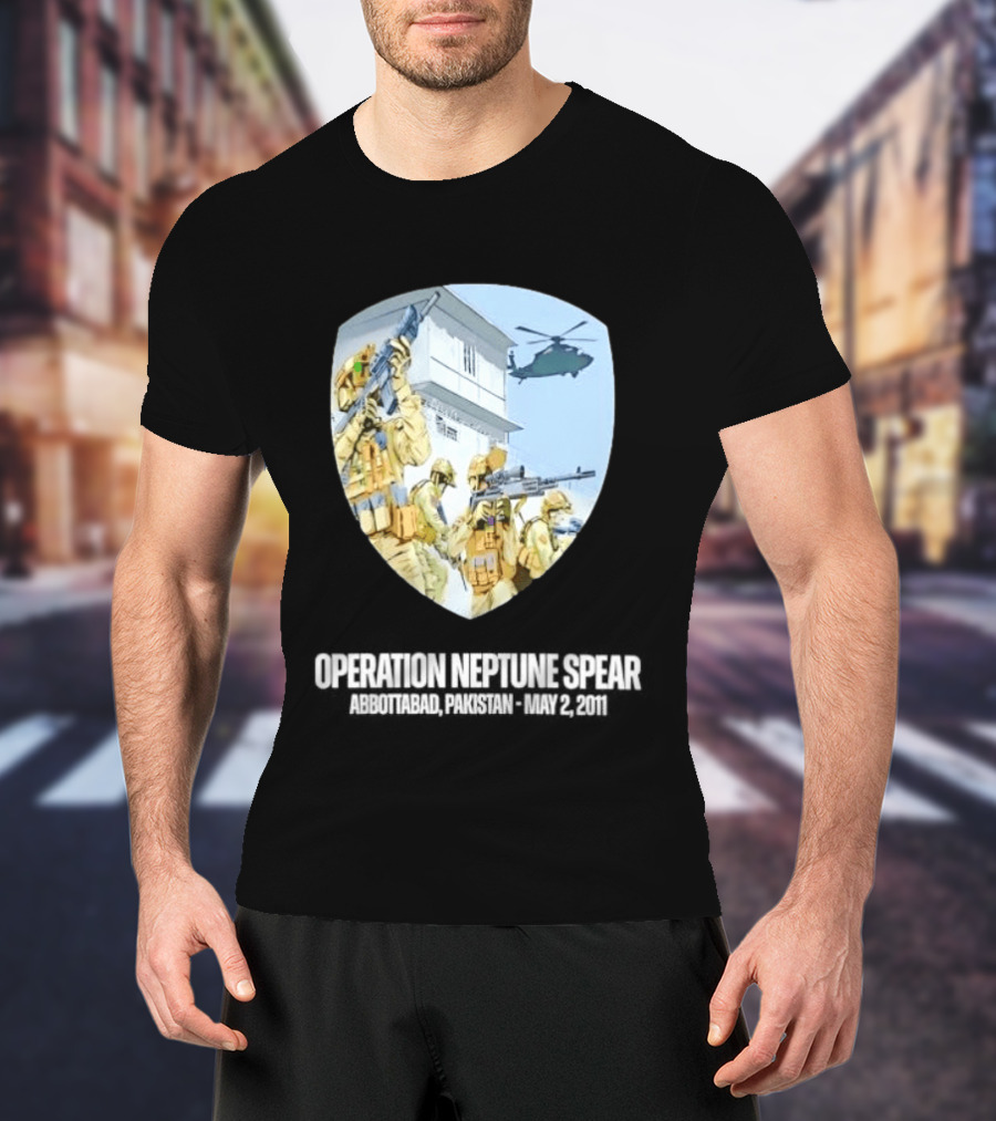 Operation Neptune Spear Abbottabad Pakistan May 2 2011 Military Team Helicopter Shield T-Shirt