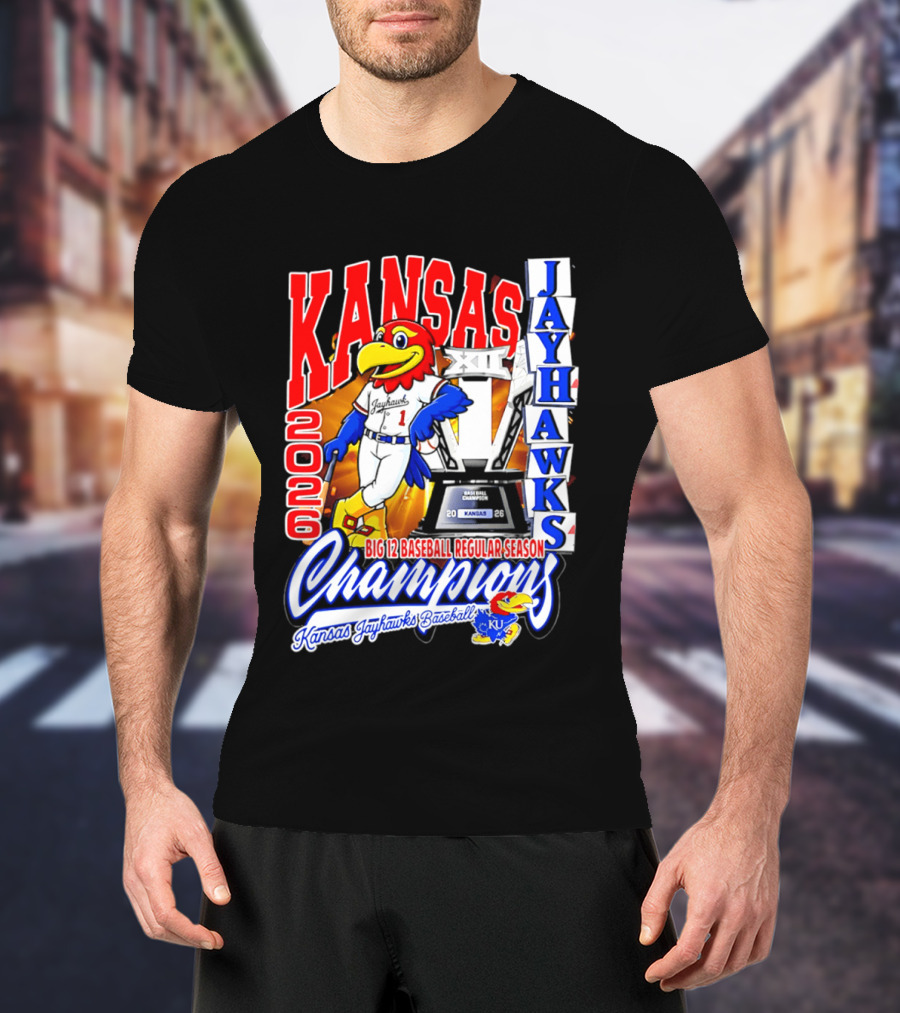 Kansas Jayhawks 2026 Big 12 Baseball Regular Season Champions T-Shirt