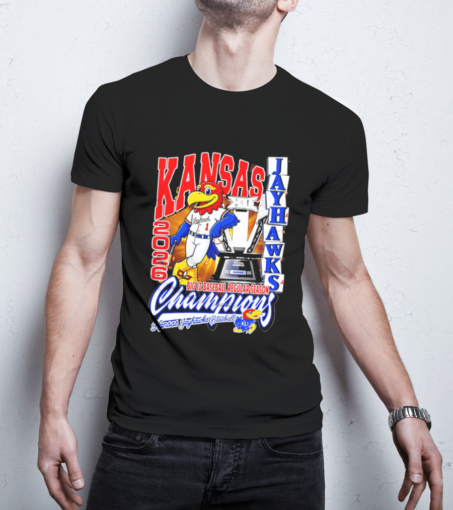 Kansas Jayhawks 2026 Big 12 Baseball Regular Season Champions T-Shirt