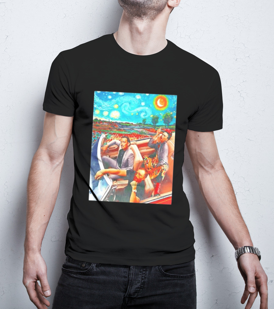 Salvador Dalí Frida Kahlo Vincent Van Gogh Starry Night Road Trip T-Shirt