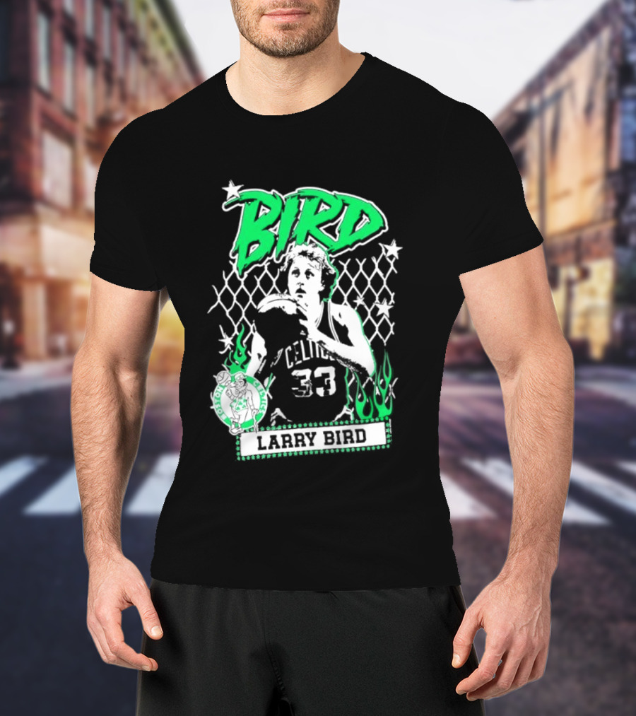 Boston Celtics Larry Bird NBA Player Number 33 T-Shirt