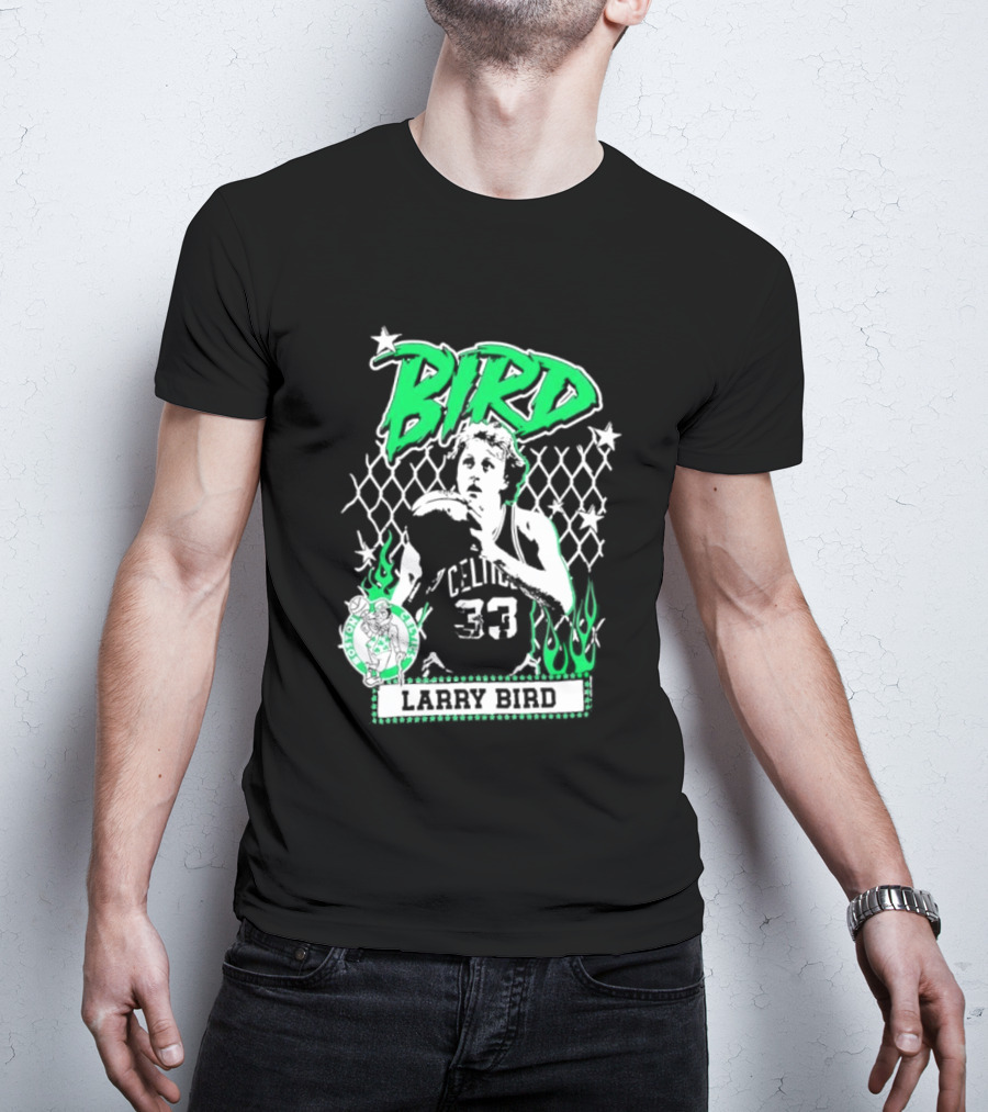 Boston Celtics Larry Bird NBA Player Number 33 T-Shirt