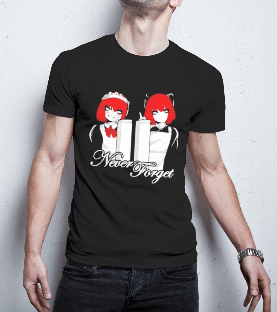 Maid Anime 9 11 Twin Towers Never Forget T-Shirt