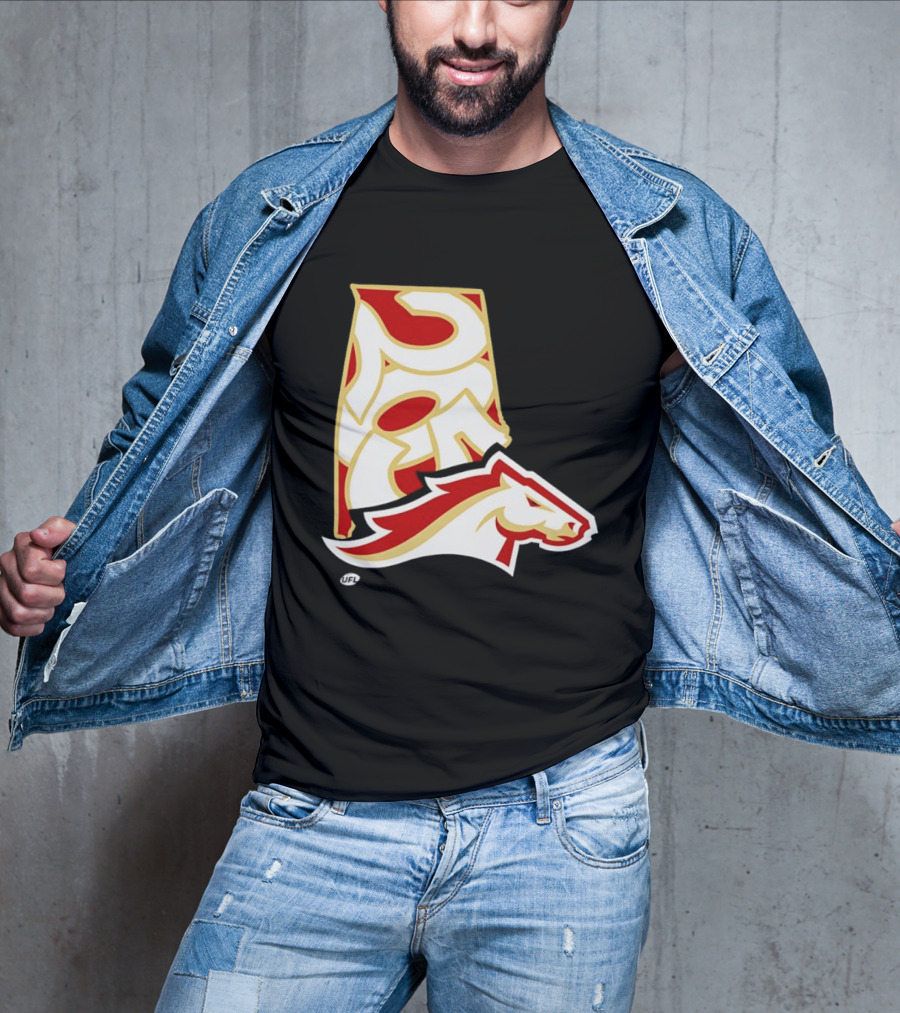 Arkansas Razorbacks Map Logo With Horsehead T-Shirt