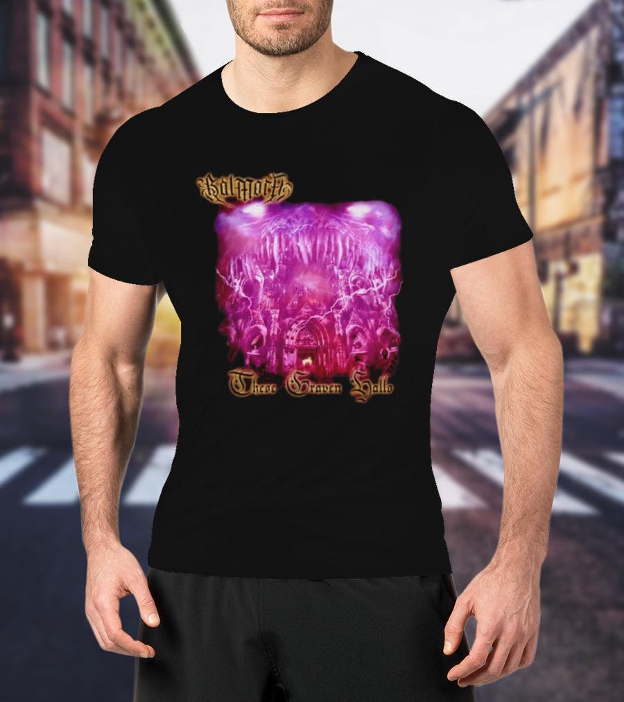 Balmorth These Graven Halls Gothic Purple Cathedral Fantasy T-Shirt