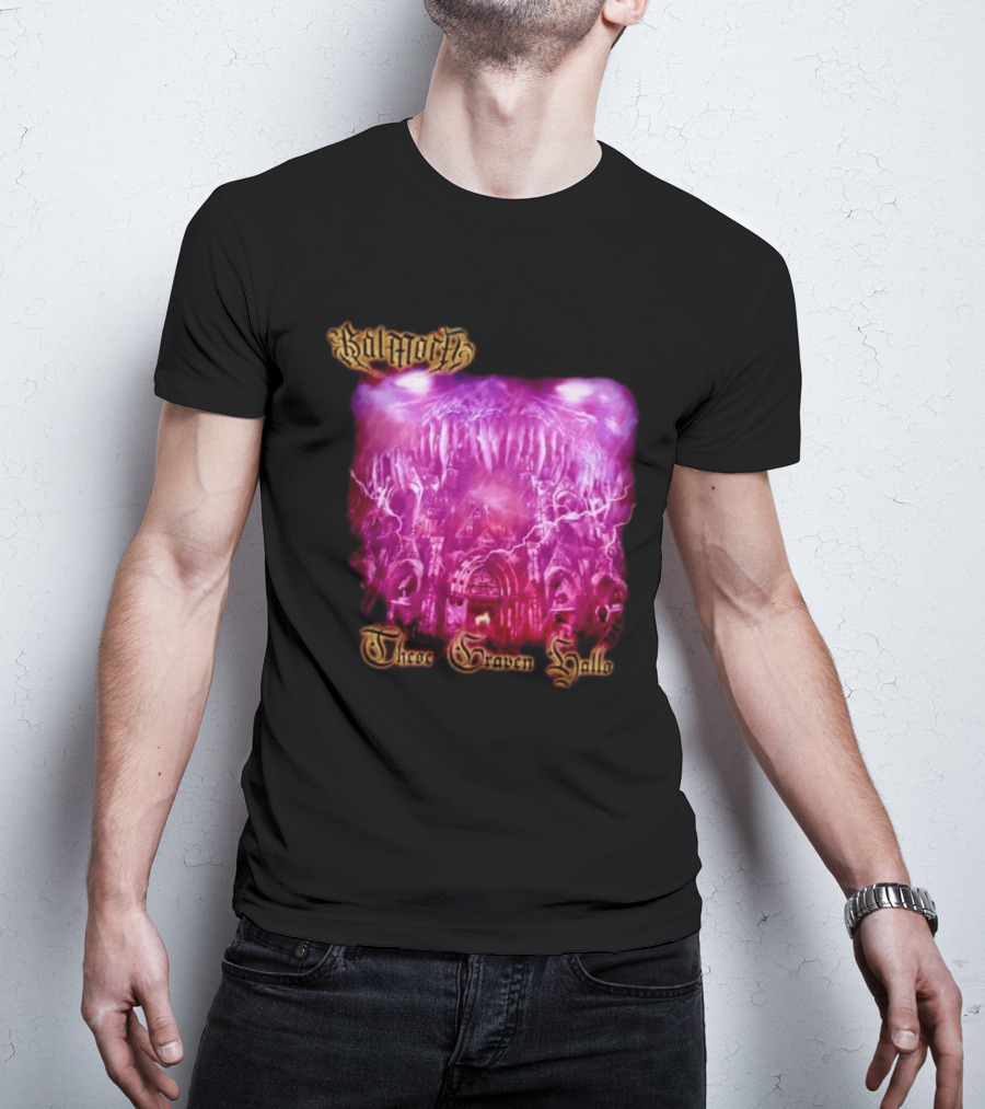 Balmorth These Graven Halls Gothic Purple Cathedral Fantasy T-Shirt