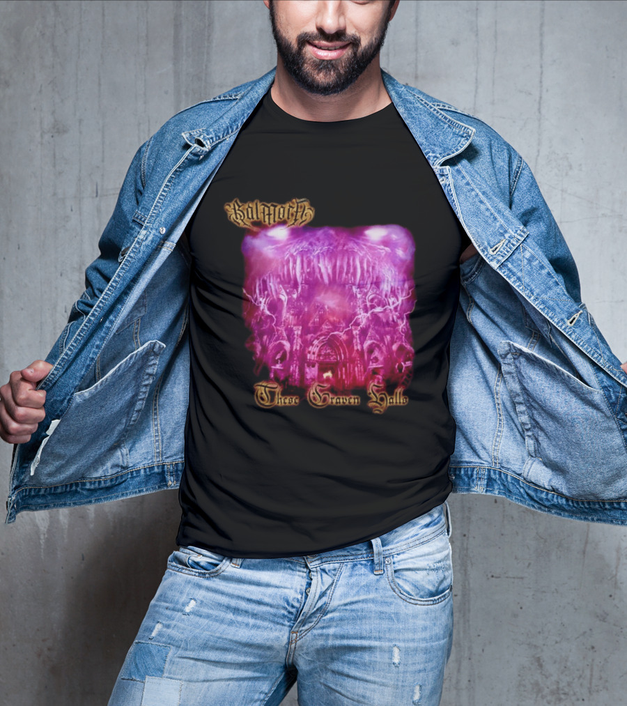 Balmorth These Graven Halls Gothic Purple Cathedral Fantasy T-Shirt