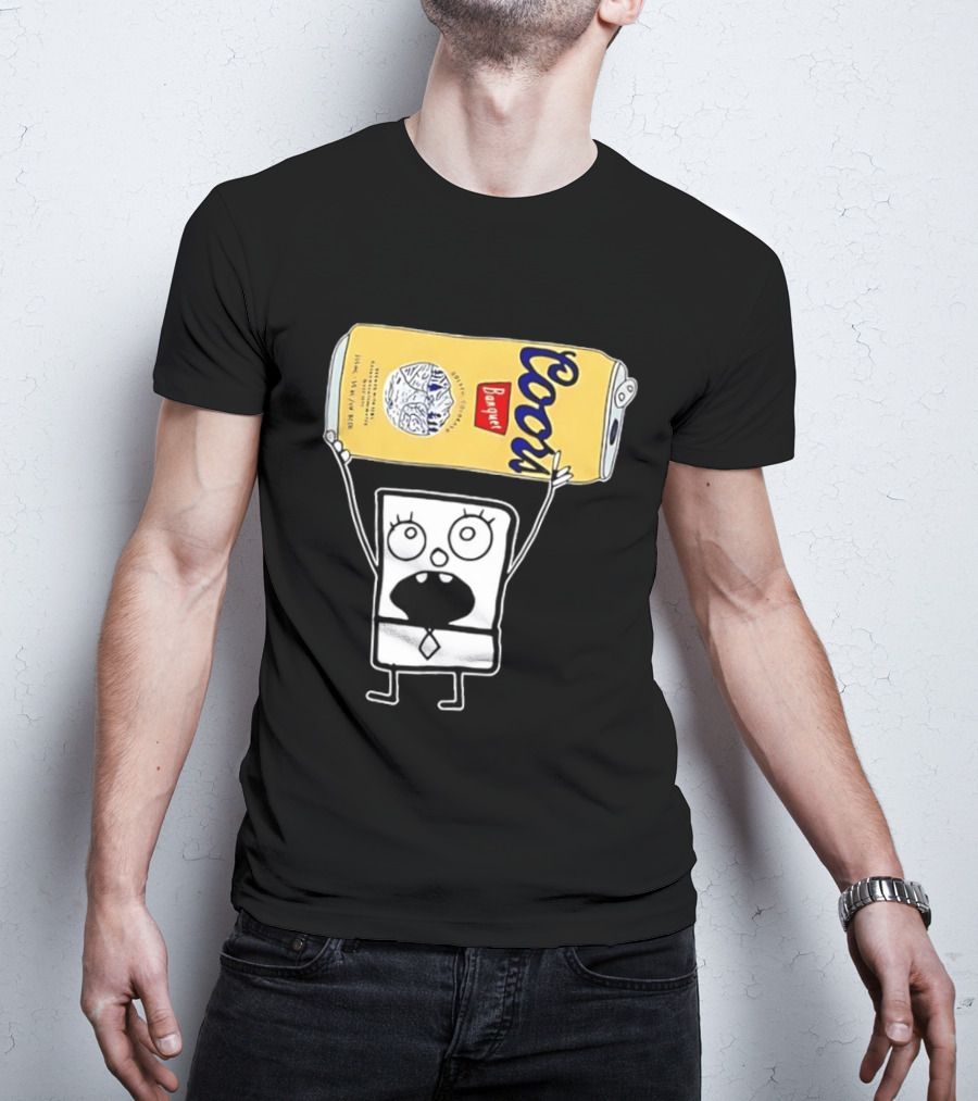 Coors Banquet Blocky Comic 355mL 5 Alc Vol Golden Colorado ESTD 1873 Refreshing T-Shirt