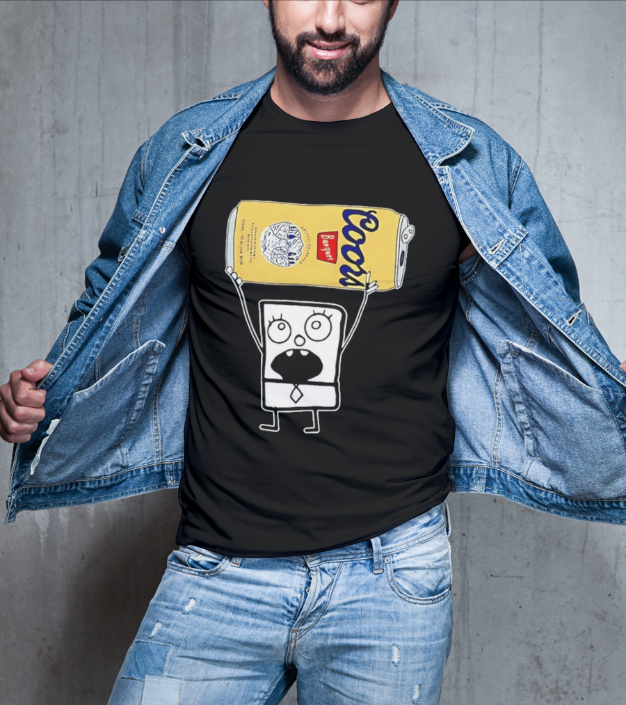 Coors Banquet Blocky Comic 355mL 5 Alc Vol Golden Colorado ESTD 1873 Refreshing T-Shirt