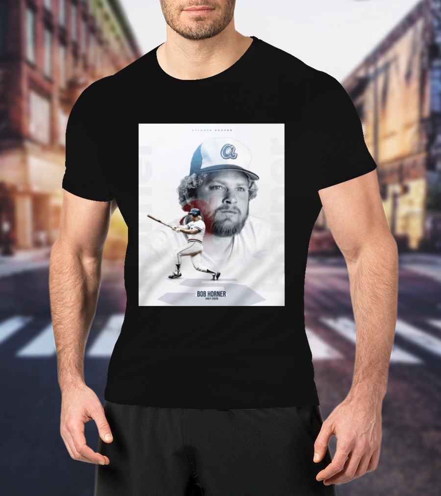 Atlanta Braves Bob Horner 1957 2026 Vintage Baseball T-Shirt