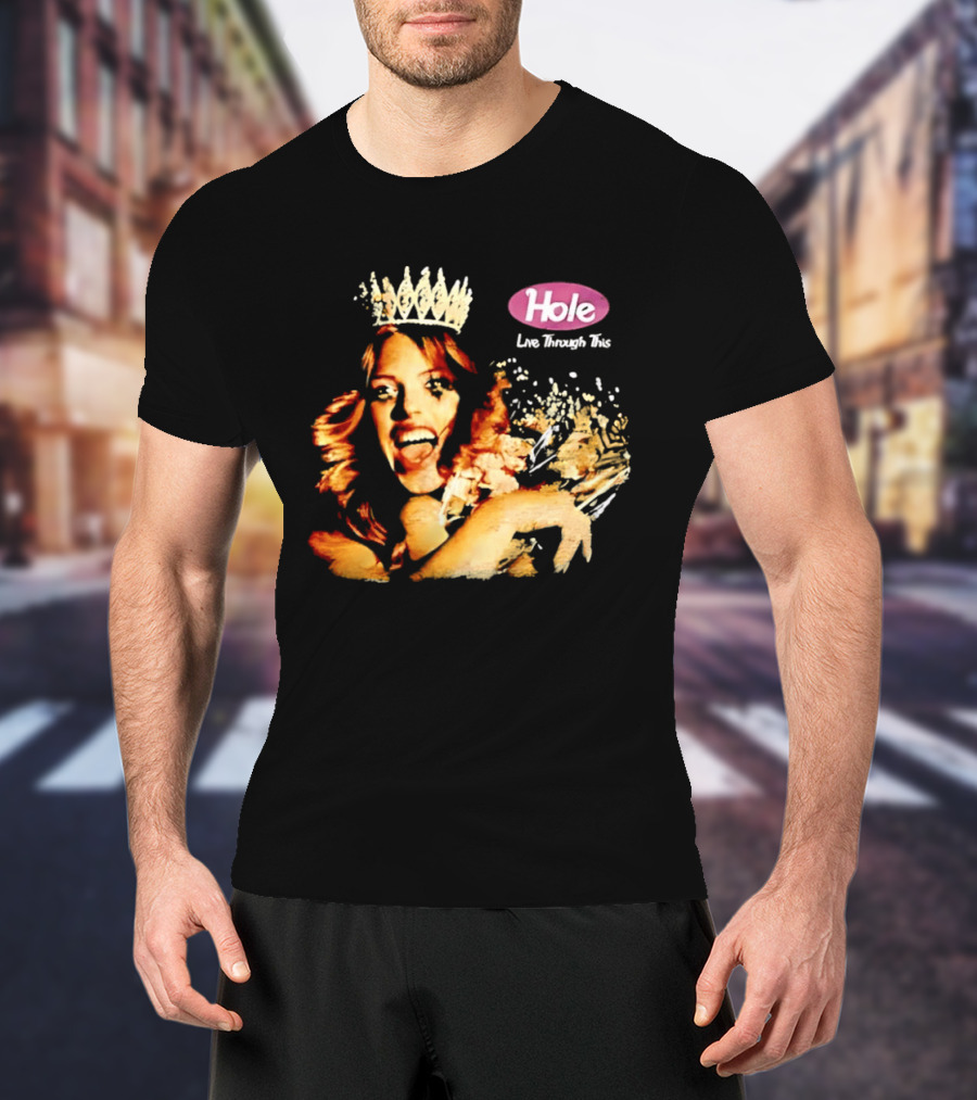 Courtney Love Hole Live Through This 1994 Alternative Rock Album Cover T-Shirt