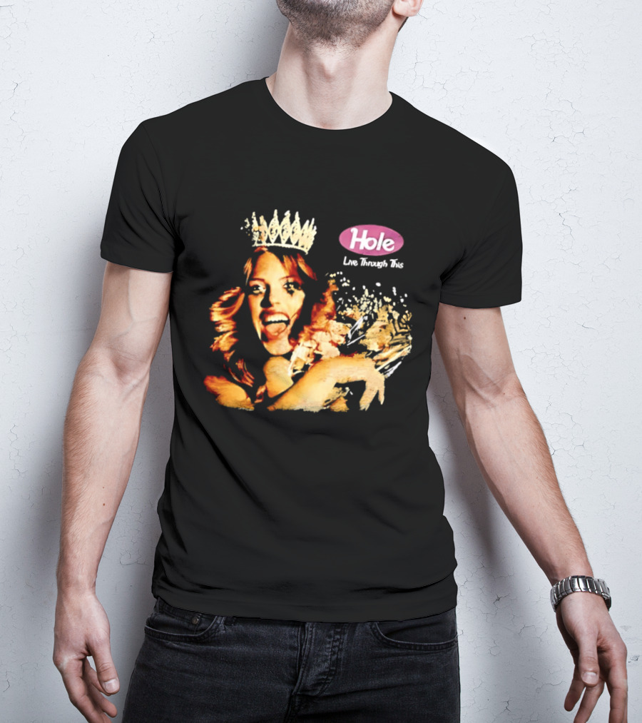 Courtney Love Hole Live Through This 1994 Alternative Rock Album Cover T-Shirt