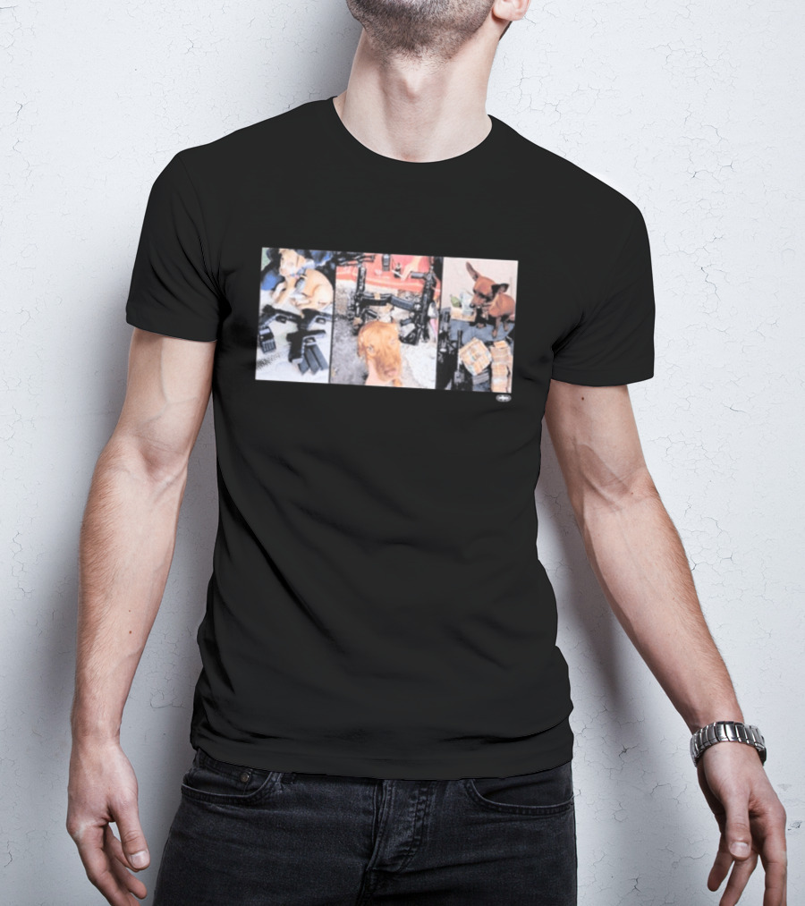 Crtzrtw Narco Pets Dogs Guns Money T-Shirt
