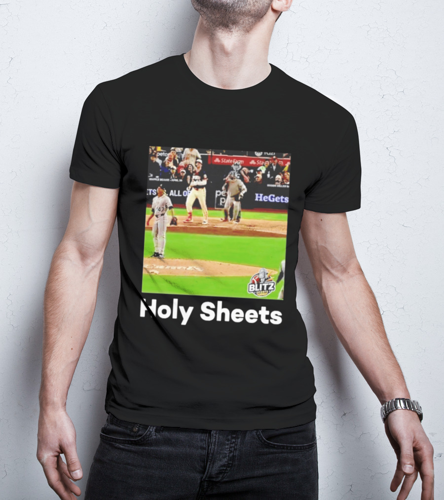 Padres Blitz Baseball Holy Sheets Petco Park T-Shirt