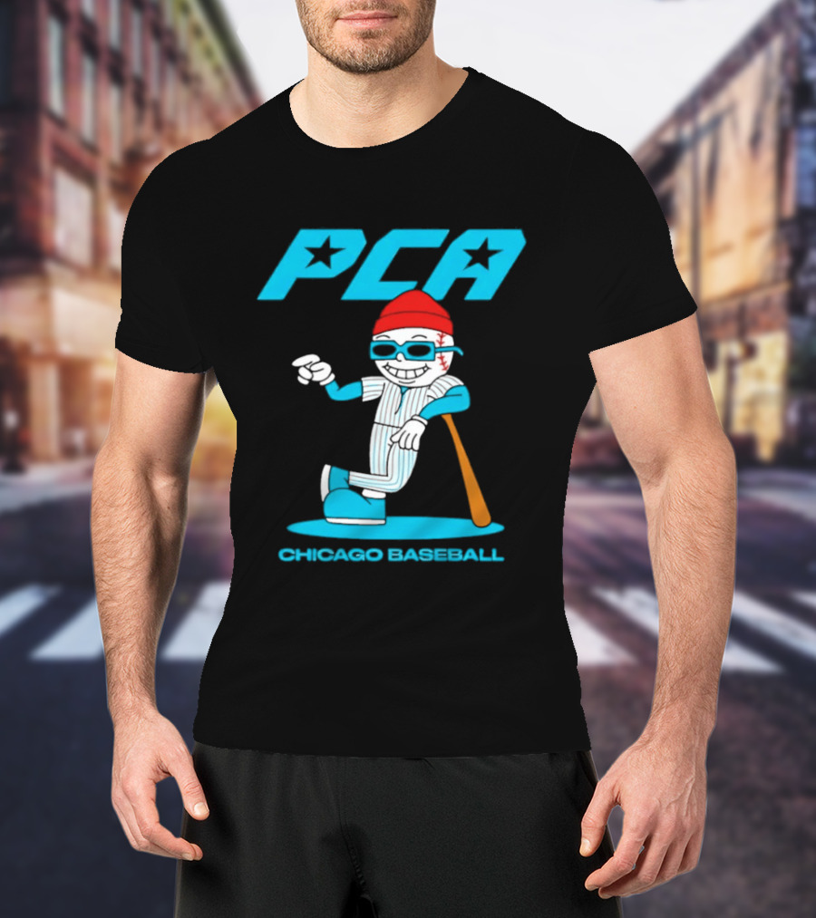PCA Chicago Baseball Mascot With Bat And Cap T-Shirt
