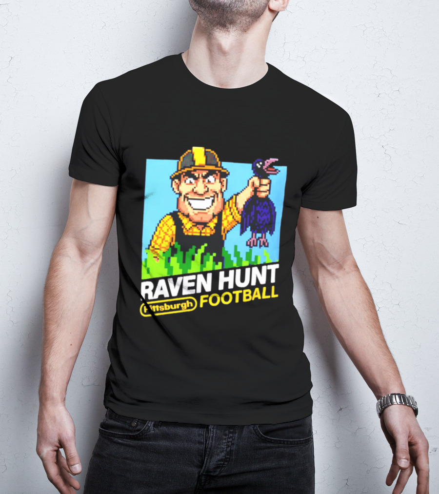 Raven Hunt Pittsburgh Football 8bit Game T-Shirt