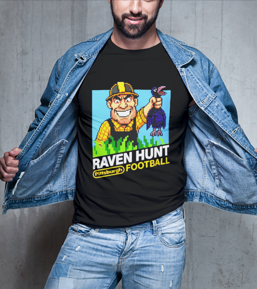 Raven Hunt Pittsburgh Football 8bit Game T-Shirt