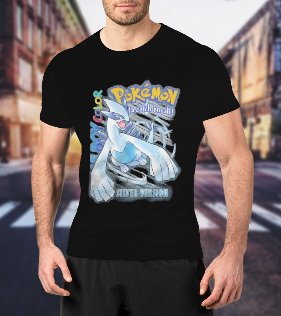 Pokémon Silver Version Game Boy Color Lugia Ta Catch 'Em All T-Shirt