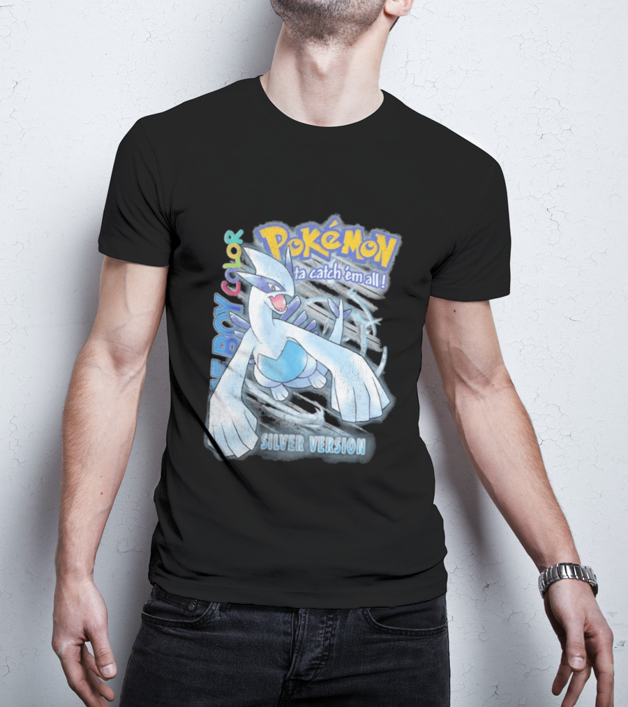 Pokémon Silver Version Game Boy Color Lugia Ta Catch 'Em All T-Shirt