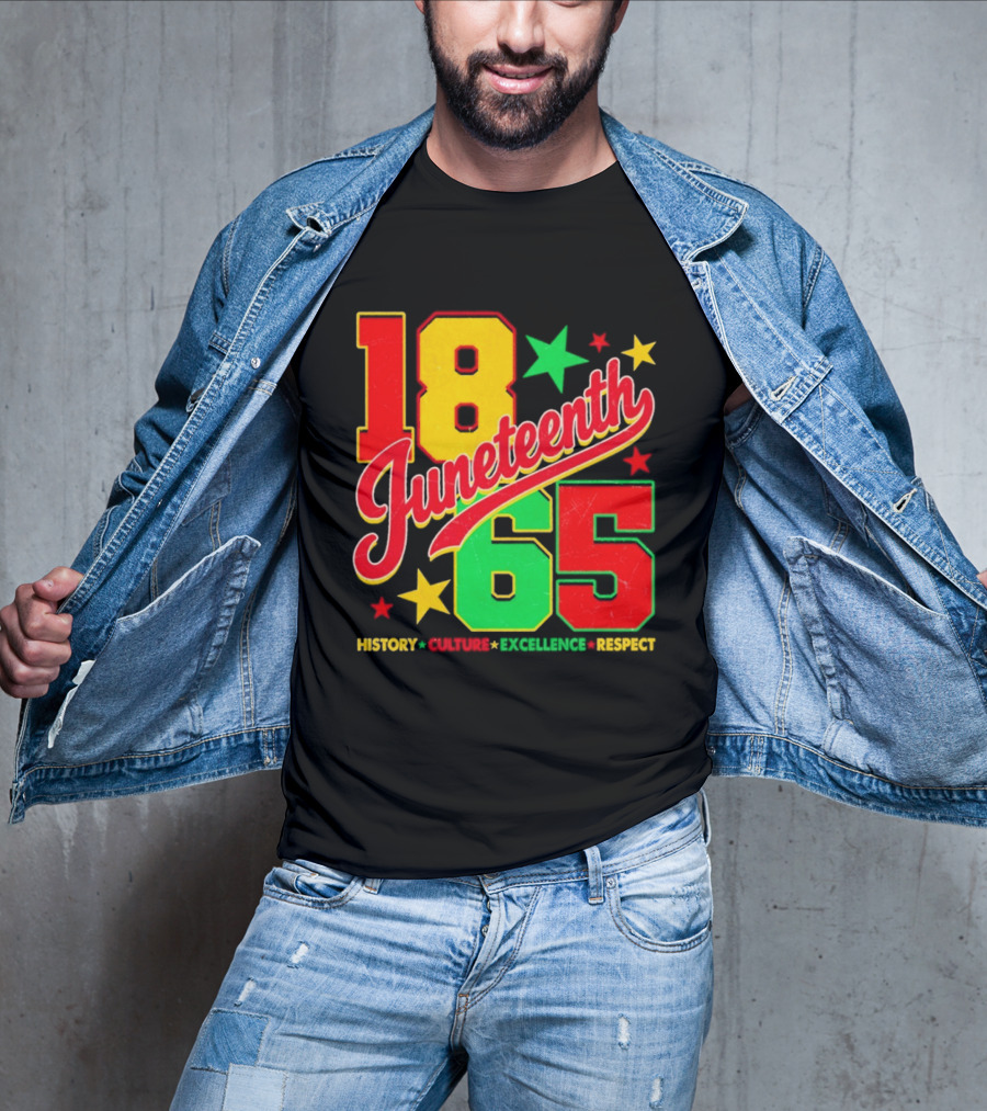 18 Juneteenth 65 History Culture Excellence Respect T-Shirt