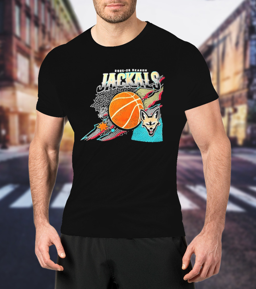 2025 26 Season Jackals Basketball Team With Fox And Starburst T-Shirt