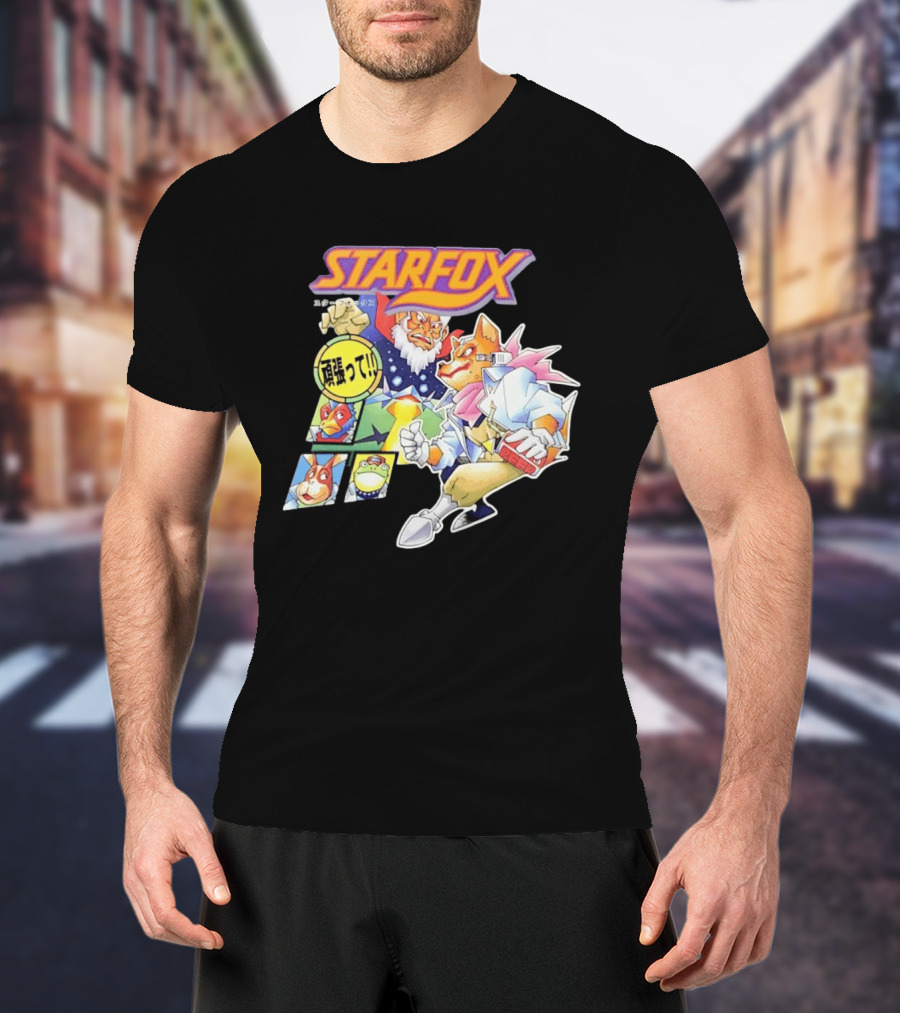 Starfox Japanese Kanji Manga Style Characters T-Shirt