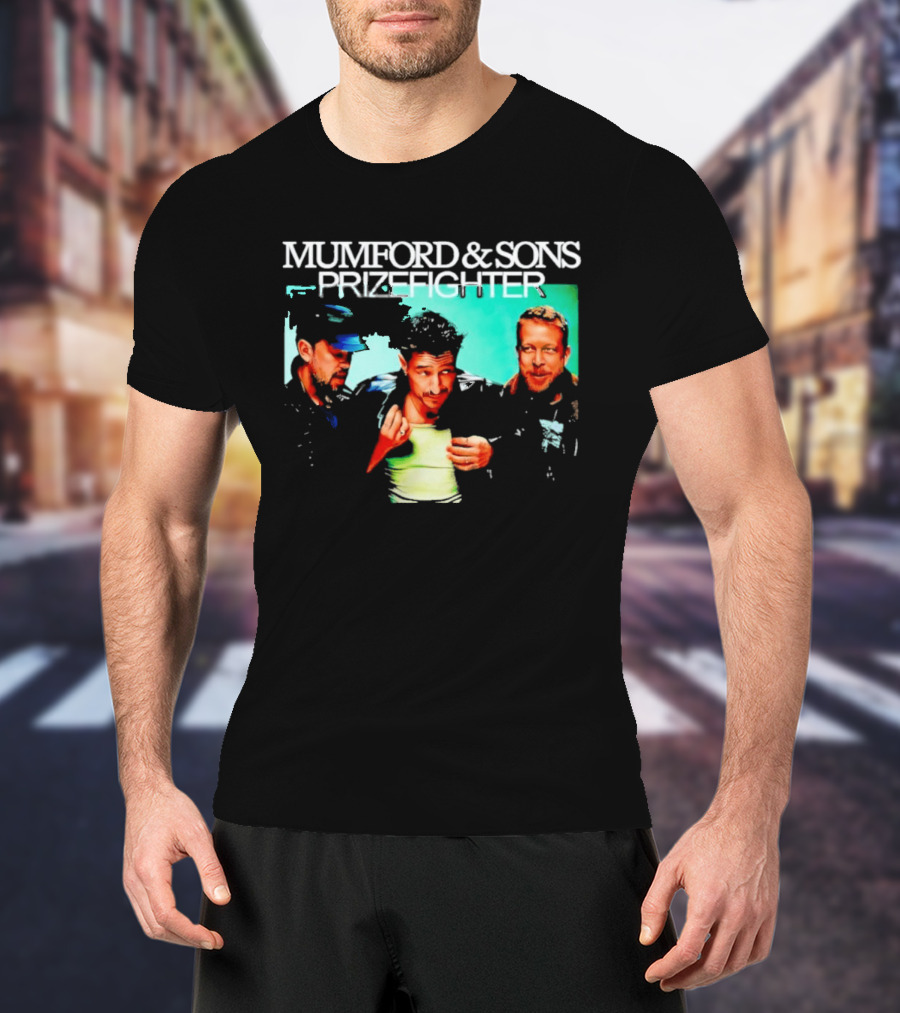 Mumford And Sons Prizefighter North America Tour 2026 City Dates Washed Vintage Band Merch T-Shirt