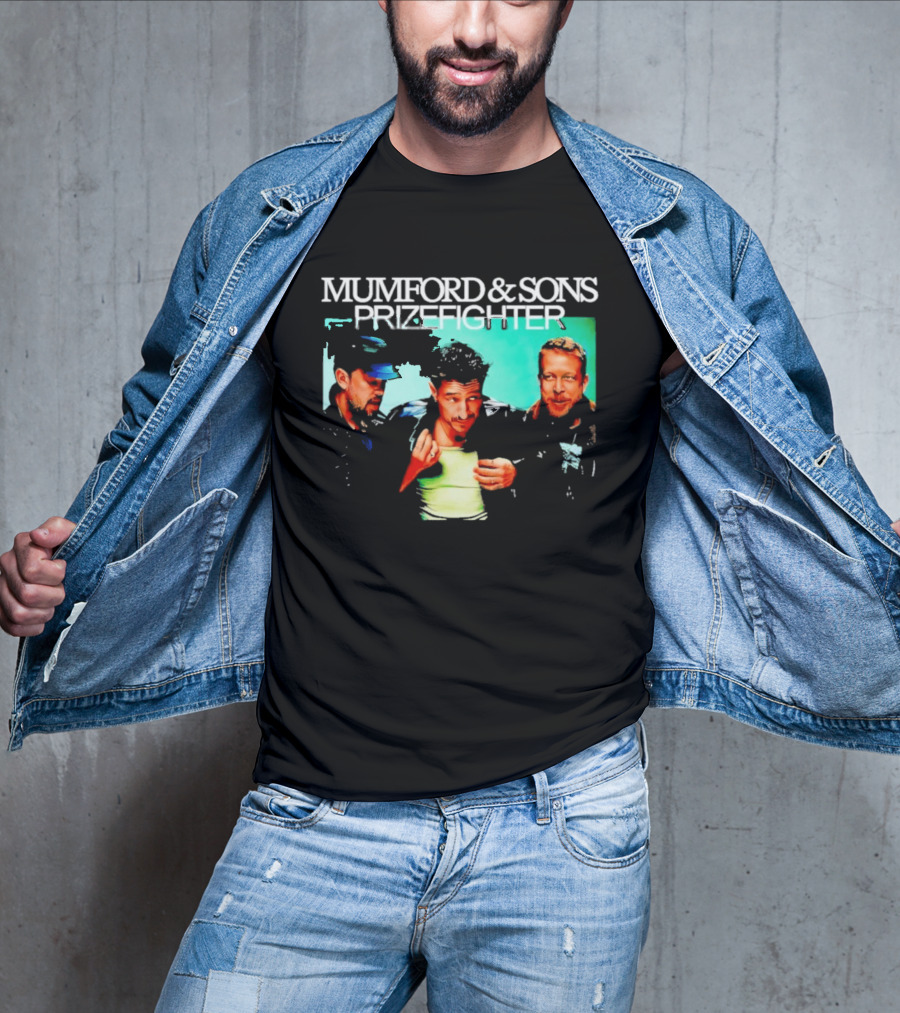 Mumford And Sons Prizefighter North America Tour 2026 City Dates Washed Vintage Band Merch T-Shirt