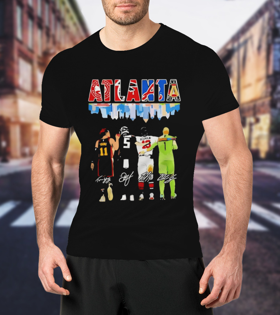 Atlanta Sports Trae Young Ronald Acuña Jr Hawks Falcons Braves United FC NBA MLB MLS T-Shirt