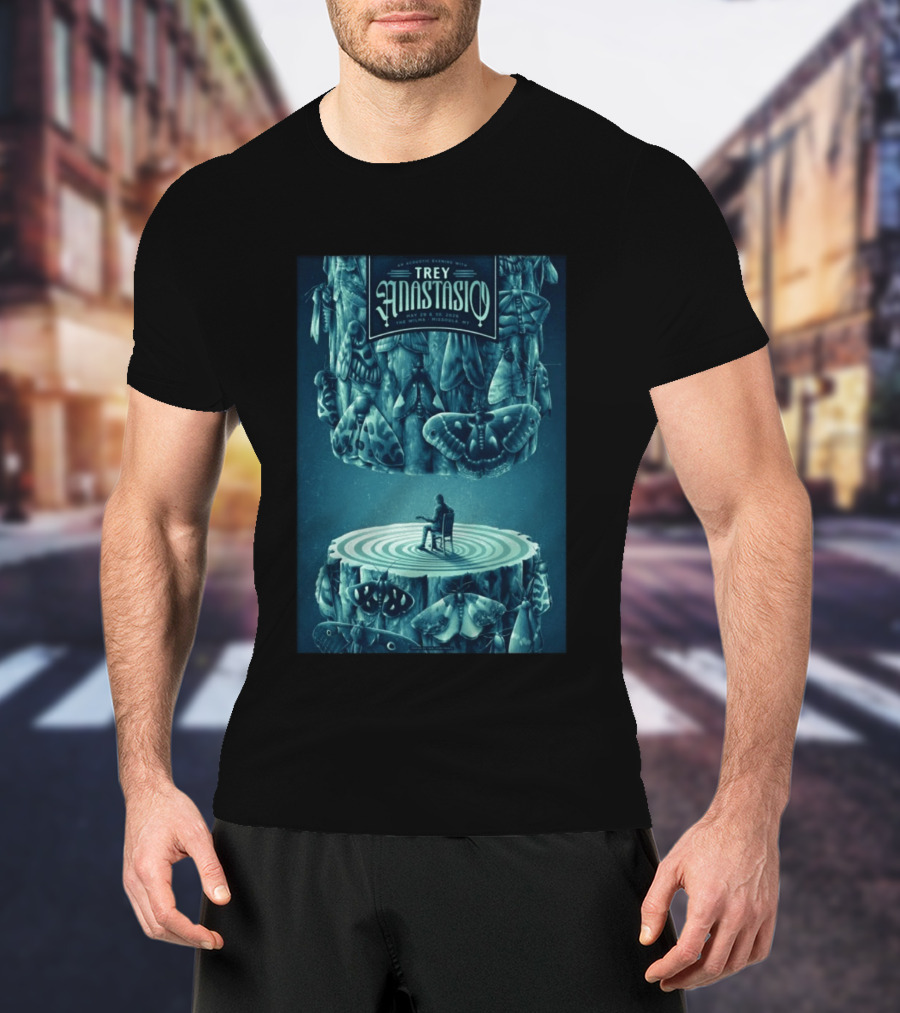 Trey Anastasio Acoustic Evening May 29 30 2026 Wilma Missoula MT Moth T-Shirt