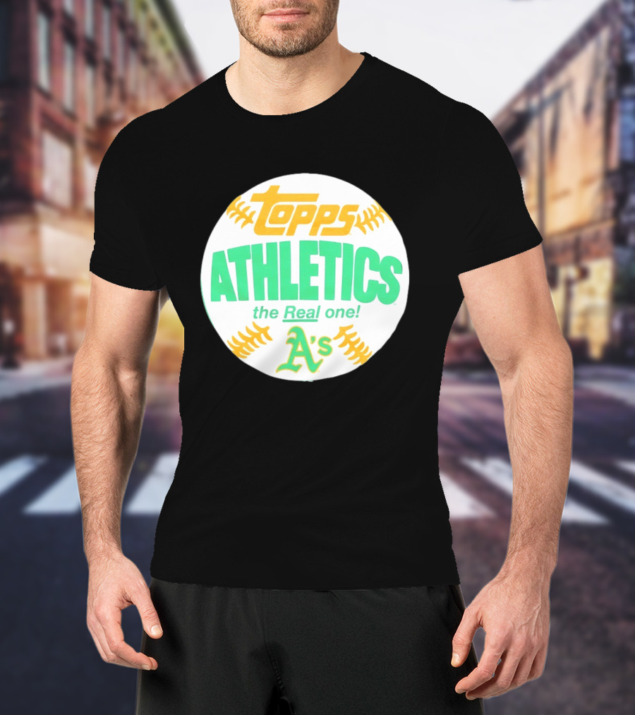 Topps Athletics The Real One A's Baseball T-Shirt