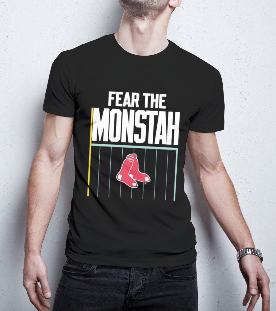 Boston Red Sox Fear The Monstah Major League Baseball Green Monster T-Shirt