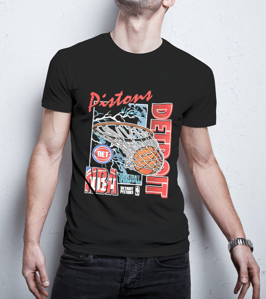 Pistons Detroit NBA Basketball DET Hoops 6 T-Shirt