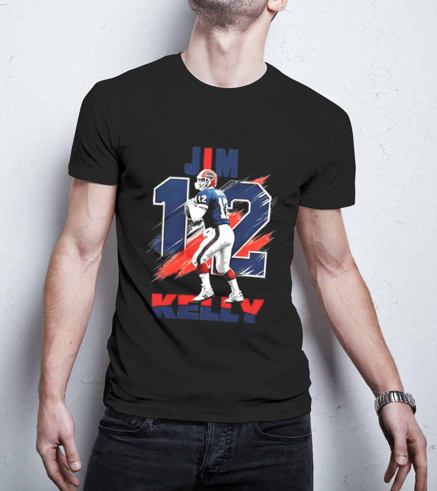 Jim Kelly 12 Buffalo Bills Football Player T-Shirt