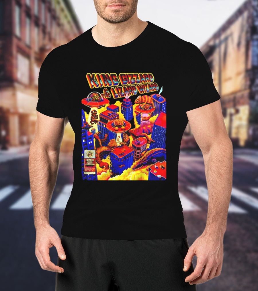 King Gizzard & The Lizard Wizard Forest Hills Stadium Sold Out Giant Monsters City Tour 2026 T-Shirt