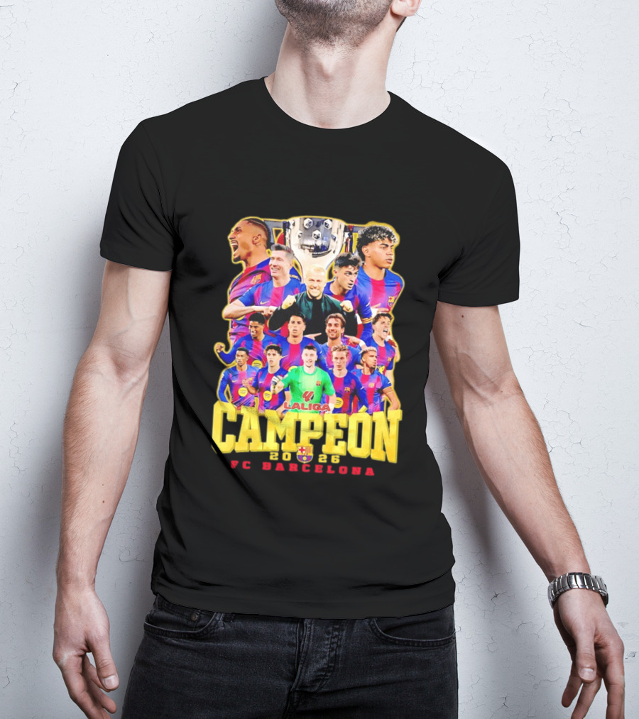 FC Barcelona Campeón La Liga 2023 Trophy Celebration T-Shirt