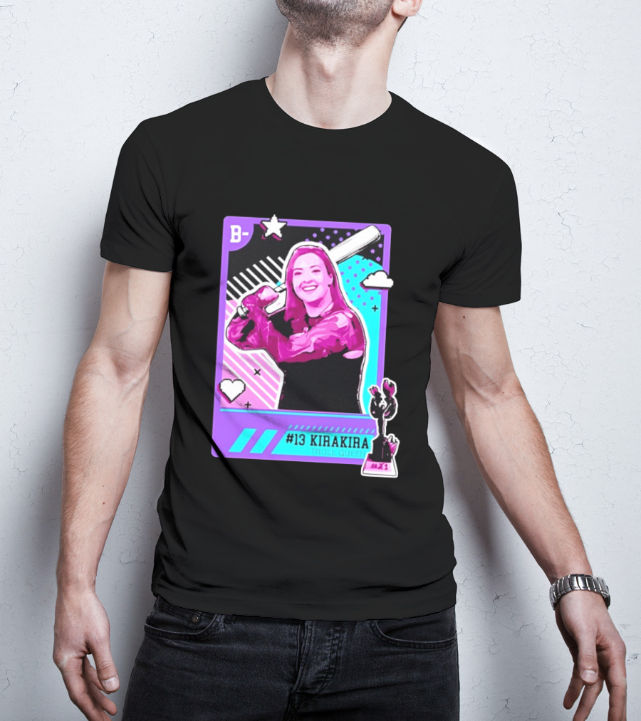 B Kirakira Troll Queen 13 X1 Star Baseball Player Card T-Shirt