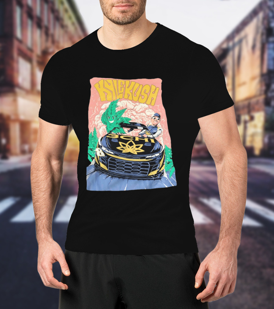 Kyle Kush NASCAR 8 3CHI Racing Car Cannabis T-Shirt