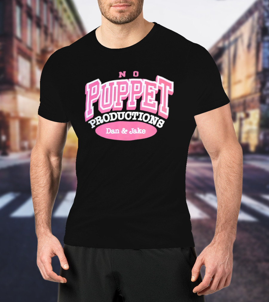 No Puppet Productions Dan & Jake Pink T-Shirt
