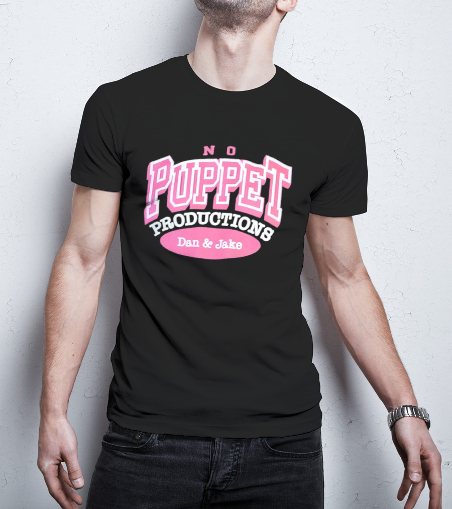 No Puppet Productions Dan & Jake Pink T-Shirt