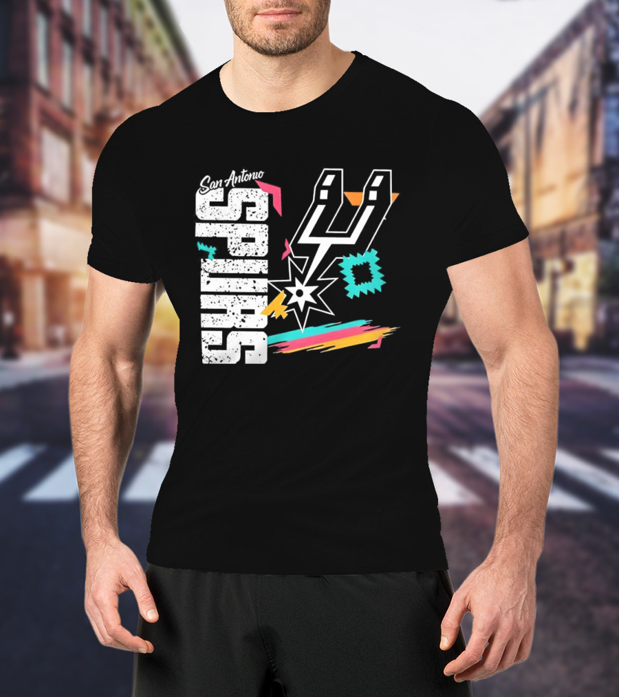 San Antonio Spurs Texas Basketball Retro Style NBA Team T-Shirt
